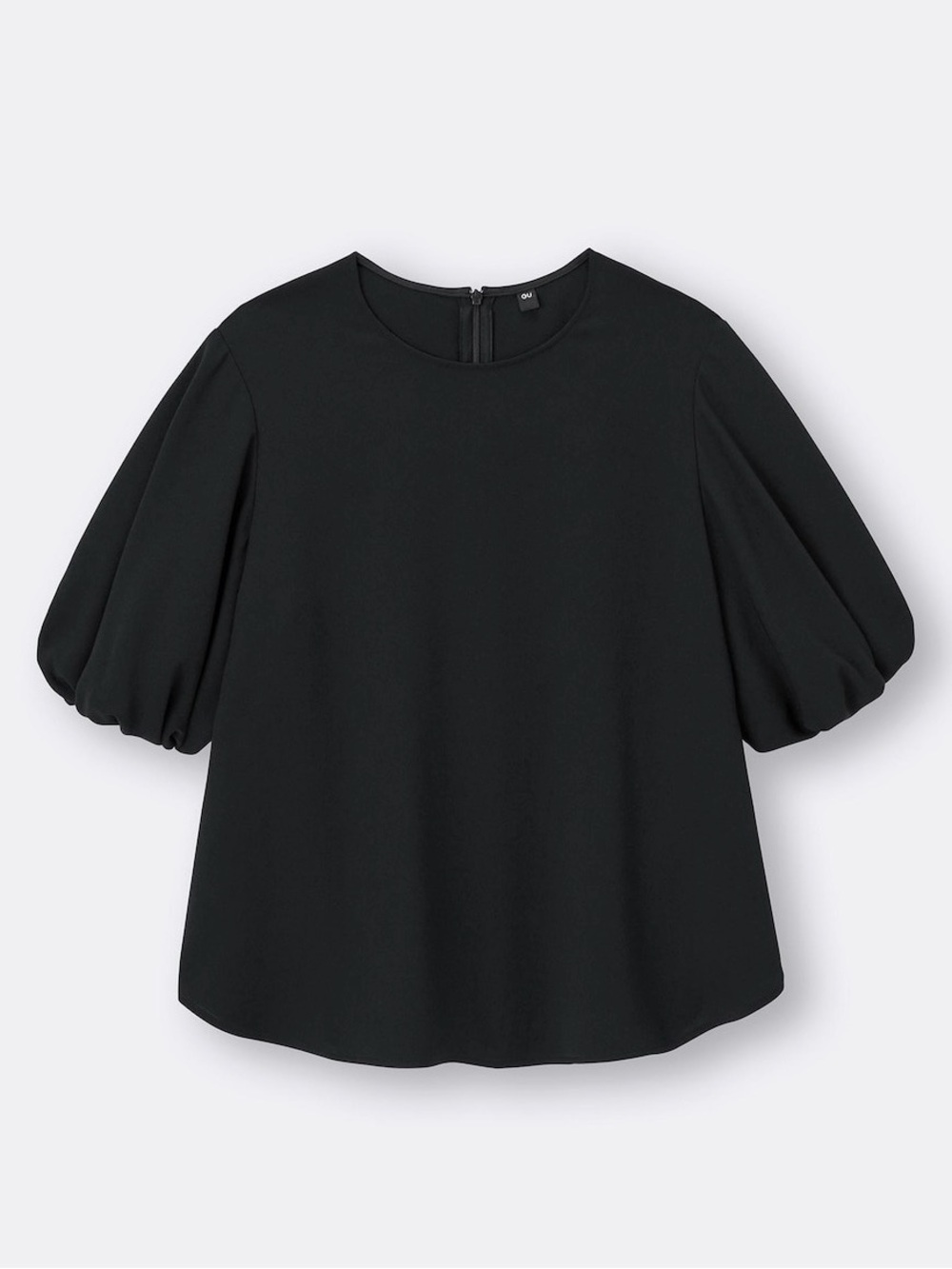GU Black Puff Sleeve Top